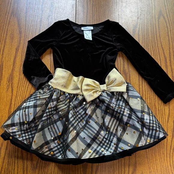 Bonnie Jean Elegant Black Dress kids sz 5 - Picture 1 of 4
